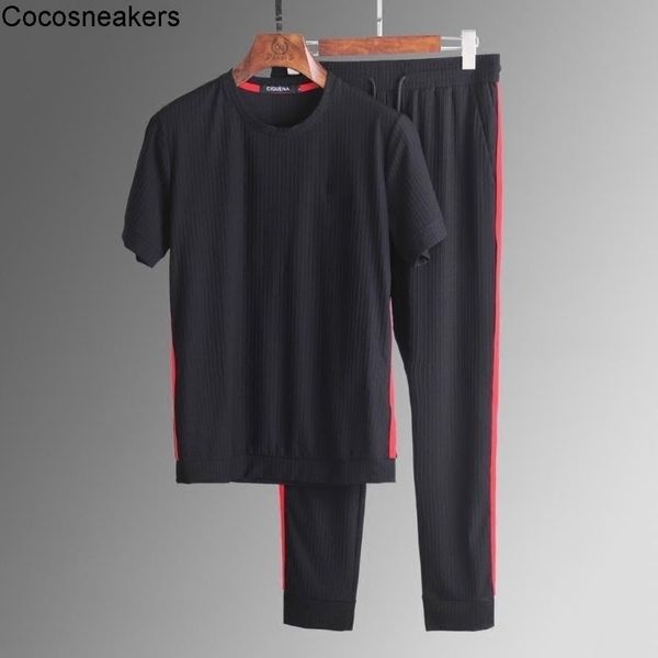 men's tracksuits high level korean three-dimensional vertical breathable fabric trendy summer clothes thin slim fit short sleeve leisur, Gray
men's tracksuits high level korean three-dimensional vertical breathable fabric trendy summer clothes thin slim fit short sleeve leisur, Gray