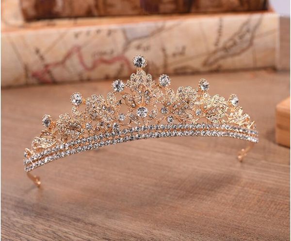 crystal gold ladies wedding headpieces with wholesale bridal hair accessories headdress tiaras1