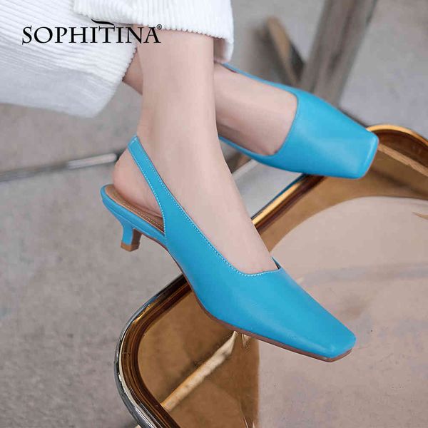 sophitina pumps shoes women low heels genuine leather comfort fashionable square toe spring office lady pumps slingback fo230 210513, Black
sophitina pumps shoes women low heels genuine leather comfort fashionable square toe spring office lady pumps slingback fo230 210513, Black