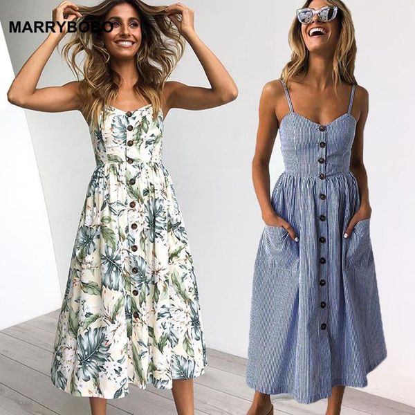 casual dresses summer boho floral midi dress 2021 backless button striped beach sundress vintage party vestidos, Black;gray
casual dresses summer boho floral midi dress 2021 backless button striped beach sundress vintage party vestidos, Black;gray