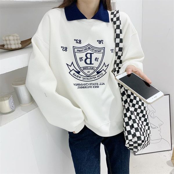 women's hoodies & sweatshirts women thicken fleece embroidery sweatshirt turn down collar winter sherpa line loose warm sweat coat pull, Black
women's hoodies & sweatshirts women thicken fleece embroidery sweatshirt turn down collar winter sherpa line loose warm sweat coat pull, Black