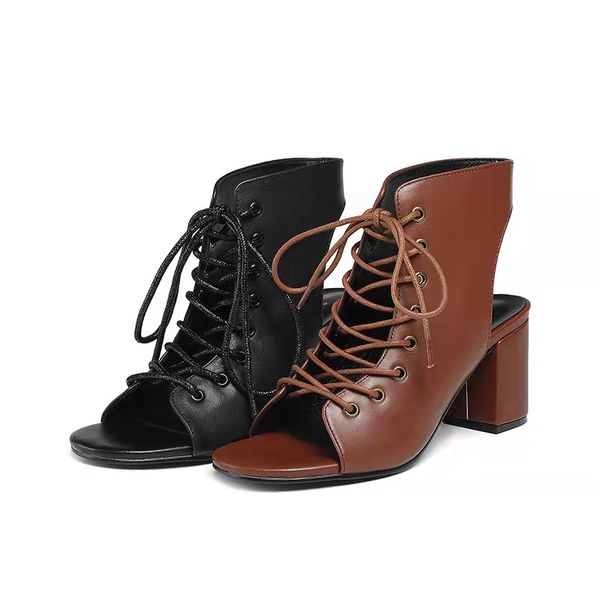 2021 luxury designer roman sandals vintage leather bandage women high rude heels slides slippers fashion wedding party ladies dress shoes, Black
2021 luxury designer roman sandals vintage leather bandage women high rude heels slides slippers fashion wedding party ladies dress shoes, Black