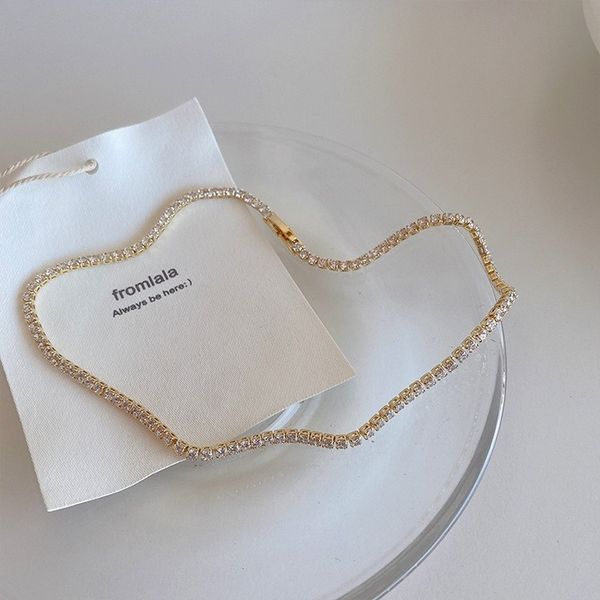 full round cut diamond necklace sparkling iced out cz row tennis chain necklace, Silver
full round cut diamond necklace sparkling iced out cz row tennis chain necklace, Silver