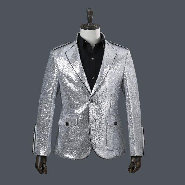 men's suits & blazers stage sequined singer sequin fashion sequins blazer nylon single breasted mens jacket, White;black
men's suits & blazers stage sequined singer sequin fashion sequins blazer nylon single breasted mens jacket, White;black