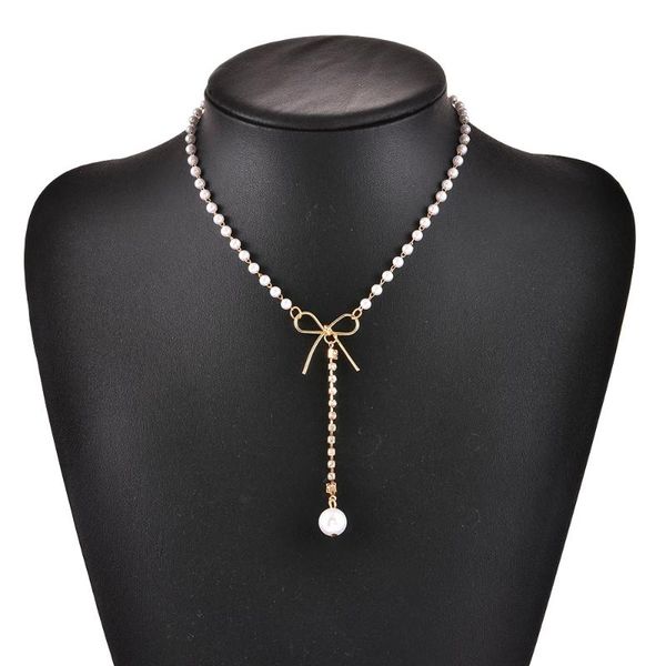 pendant necklaces fairy niche choker bow pearl necklace female ins cold wind temperament simple clavicle chain wholesale, Silver
pendant necklaces fairy niche choker bow pearl necklace female ins cold wind temperament simple clavicle chain wholesale, Silver