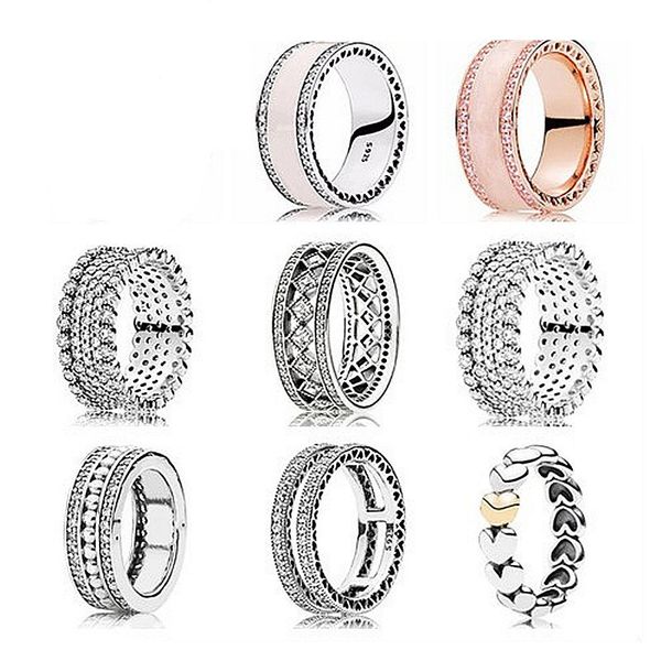 new style 925 sterling silver diy sparkling sheets rings with clear cz for women luxury original fine gift jewelry jz001 40 r2, Slivery;golden
new style 925 sterling silver diy sparkling sheets rings with clear cz for women luxury original fine gift jewelry jz001 40 r2, Slivery;golden