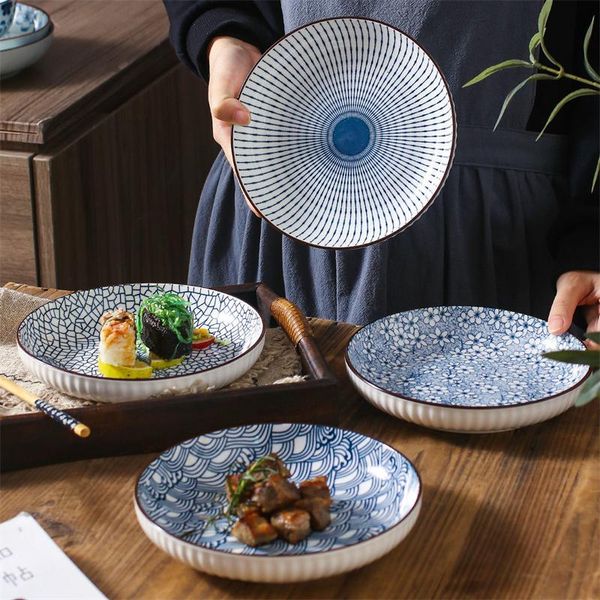 dishes & plates japanese style 8-inch shallow plate ceramic glazed simple household veal steak dessert dinner wave pattern autumn leaves
dishes & plates japanese style 8-inch shallow plate ceramic glazed simple household veal steak dessert dinner wave pattern autumn leaves
