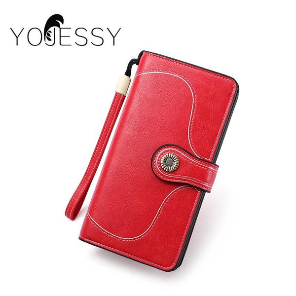 wallets yojessy women clutch leather wallet female long zipper purse strap money bag phone, Red;black
wallets yojessy women clutch leather wallet female long zipper purse strap money bag phone, Red;black