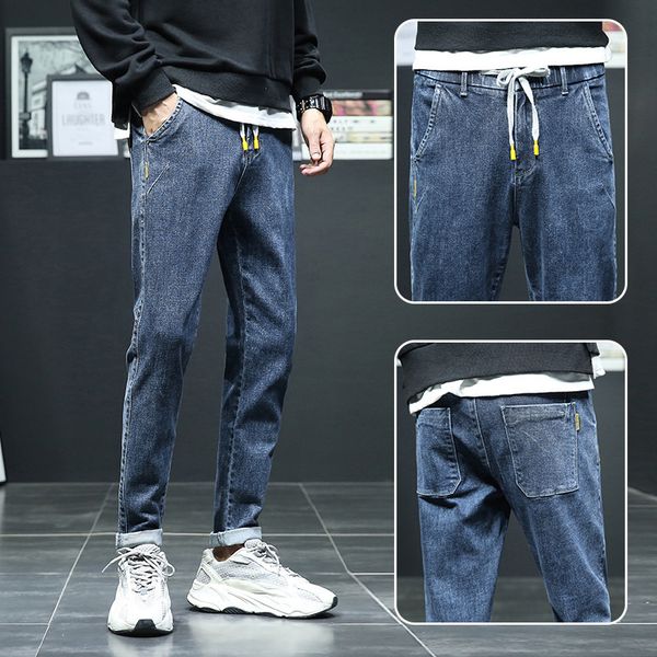 autumn jeans korean fashion winter versatile elastic casual slim men's pants, Blue
autumn jeans korean fashion winter versatile elastic casual slim men's pants, Blue