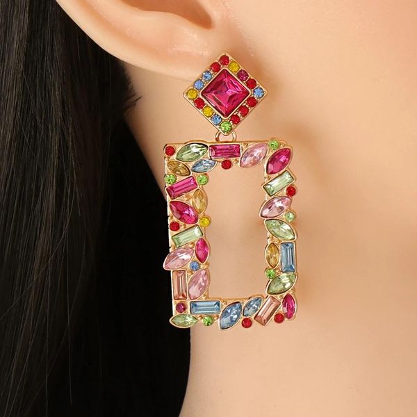 colorful crystals drop dangle earrings fine jewelry accessories for women fashion trend rhinestone earring, Silver
colorful crystals drop dangle earrings fine jewelry accessories for women fashion trend rhinestone earring, Silver