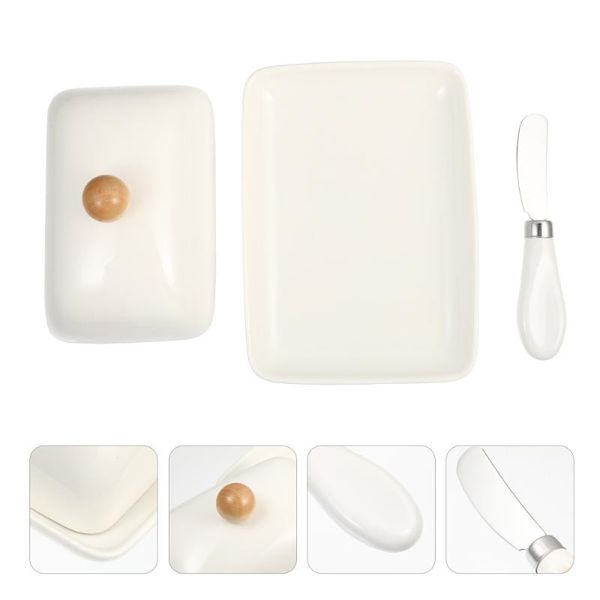 dishes & plates 1pc ceramic butter case with lid multifunction cheese tray container cutter
dishes & plates 1pc ceramic butter case with lid multifunction cheese tray container cutter