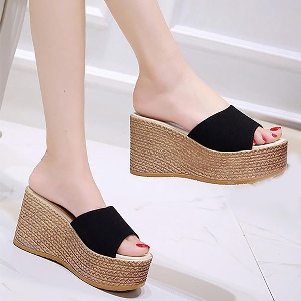 slippers fashion summer women's sandals peep-toe shoes woman high-heeled platfroms casual wedges for women high heels, Black
slippers fashion summer women's sandals peep-toe shoes woman high-heeled platfroms casual wedges for women high heels, Black