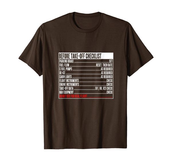 funny checklist airplane pilot aviation lovers flying gift t-shirt, White;black
funny checklist airplane pilot aviation lovers flying gift t-shirt, White;black