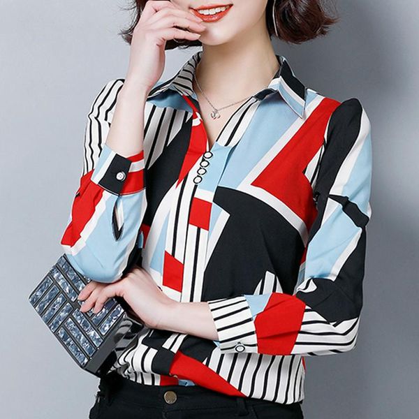 women's blouses & shirts fashion women chiffon blouse print striped and plus size long sleeve, White
women's blouses & shirts fashion women chiffon blouse print striped and plus size long sleeve, White