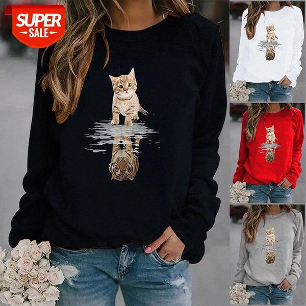 women's cute animal print hoodless round neck creative sweater #6d3h, Black
women's cute animal print hoodless round neck creative sweater #6d3h, Black
