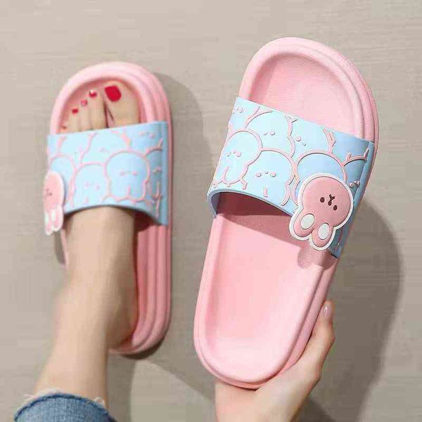 women's summer open toe one word slippers cartoon soft bottom non slip home slippers thick bottom lovely bathroom slippers y220214, Black
women's summer open toe one word slippers cartoon soft bottom non slip home slippers thick bottom lovely bathroom slippers y220214, Black