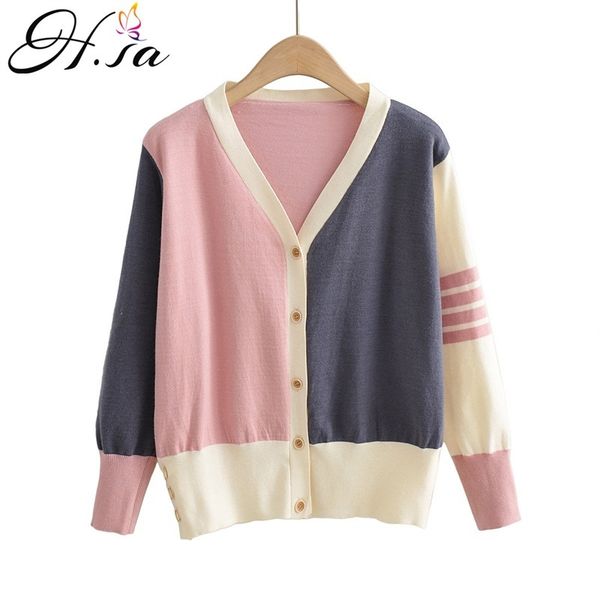 h.sa women's sweaters autumn winter casual plaid v-neck button cardigans patchwork stripe loose sweater poncho 210417, White;black
h.sa women's sweaters autumn winter casual plaid v-neck button cardigans patchwork stripe loose sweater poncho 210417, White;black
