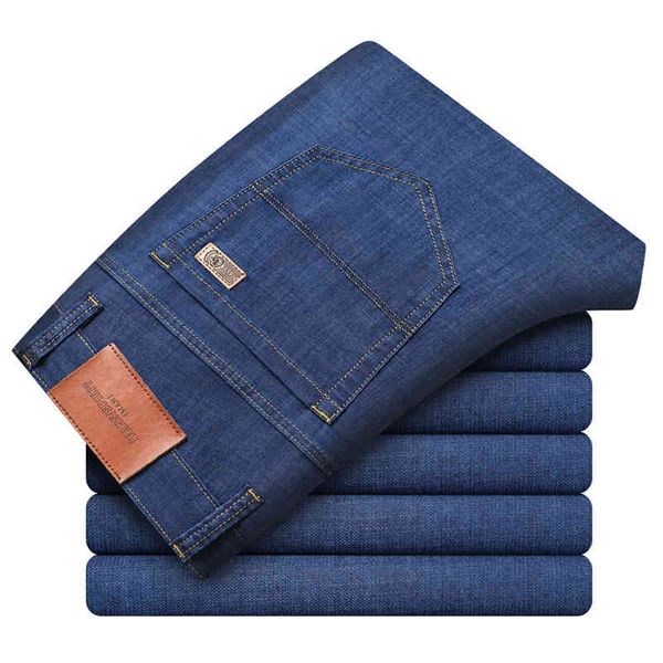 jean 2021 spring summer style bamboo fiber cotton stretch of men light straight classic high waist jeans, Blue
jean 2021 spring summer style bamboo fiber cotton stretch of men light straight classic high waist jeans, Blue