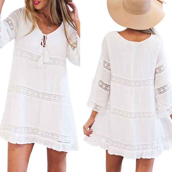 casual dresses summer beach sundress women deep v lace mini dress side hollow lantern sleeve travel and vacation thin women's, Black;gray
casual dresses summer beach sundress women deep v lace mini dress side hollow lantern sleeve travel and vacation thin women's, Black;gray