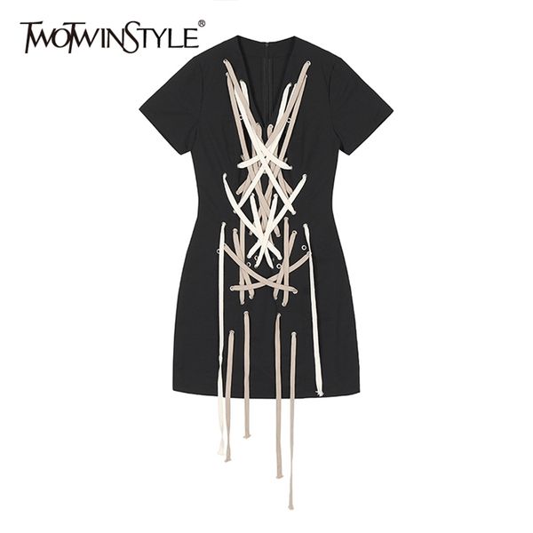 casual cross bandage dress for women v neck short sleeve high waist mini slim dresses female fashion summer 210520, Black;gray
casual cross bandage dress for women v neck short sleeve high waist mini slim dresses female fashion summer 210520, Black;gray