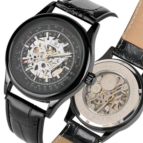 mens watches mechanical skeleton precise scale dial fashion clocks wrist watch for man montre homme wristwatches, Slivery;brown
mens watches mechanical skeleton precise scale dial fashion clocks wrist watch for man montre homme wristwatches, Slivery;brown