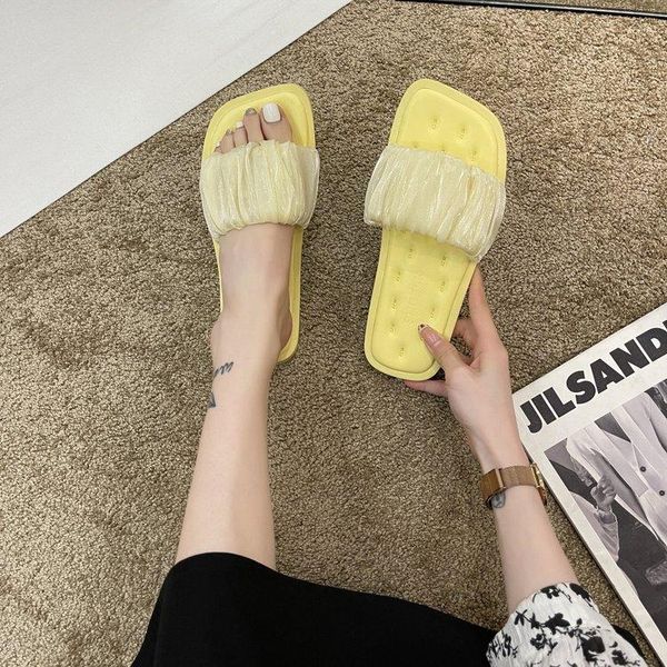 slippers women pu leather flat ladies slip on beach shoes woman summer casual pleated slipper female fashion footwear 2021, Black
slippers women pu leather flat ladies slip on beach shoes woman summer casual pleated slipper female fashion footwear 2021, Black