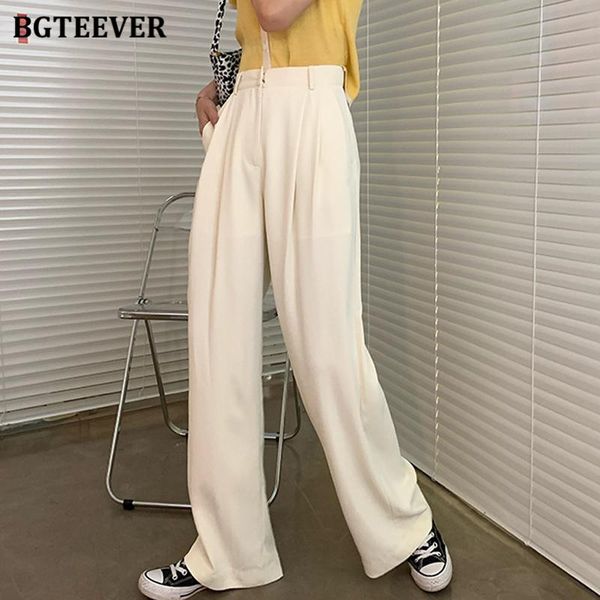 women's pants & capris bgteever high waist floor-length women summer casual loose female suit 2021 wide leg trousers ladies pantalon fe, Black;white
women's pants & capris bgteever high waist floor-length women summer casual loose female suit 2021 wide leg trousers ladies pantalon fe, Black;white