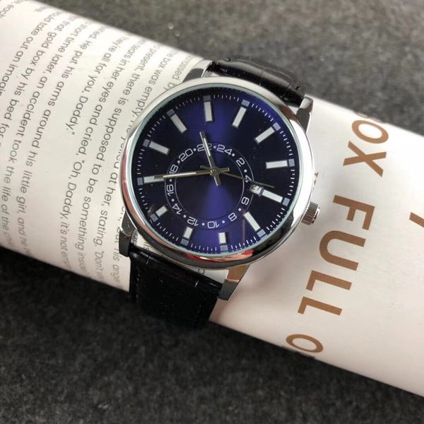 luxury men watches brand 40mm dial leather strap blue watch designer wristwatches christmas gifts for mens father's valentine's da, Slivery;brown
luxury men watches brand 40mm dial leather strap blue watch designer wristwatches christmas gifts for mens father's valentine's da, Slivery;brown