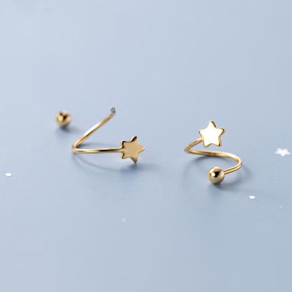 100% 925 sterling silver star spiral beads screw-back stud earrings ear bones buckle earring women daughter jewelry, Golden;silver
100% 925 sterling silver star spiral beads screw-back stud earrings ear bones buckle earring women daughter jewelry, Golden;silver