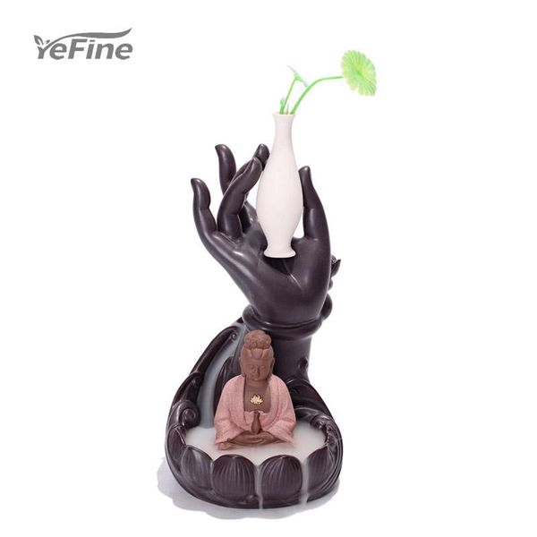 fragrance lamps yefine three holy buddha hand ceramic backflow incense burner
fragrance lamps yefine three holy buddha hand ceramic backflow incense burner