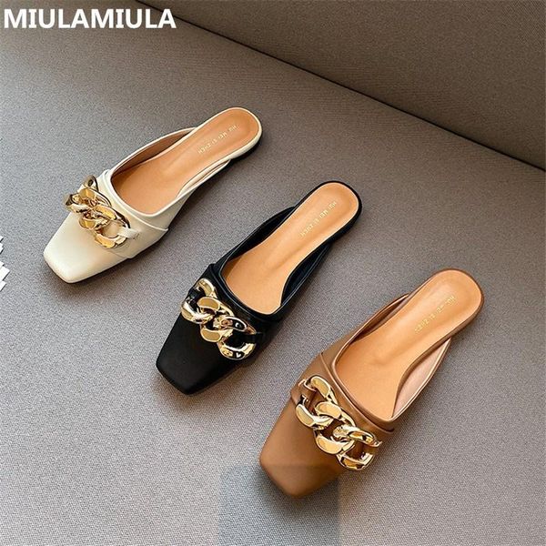 fashion golden chain square toe flat slipper brand designer socofy korean shoes slip on loafers mules flip flops casual slippers, Black
fashion golden chain square toe flat slipper brand designer socofy korean shoes slip on loafers mules flip flops casual slippers, Black
