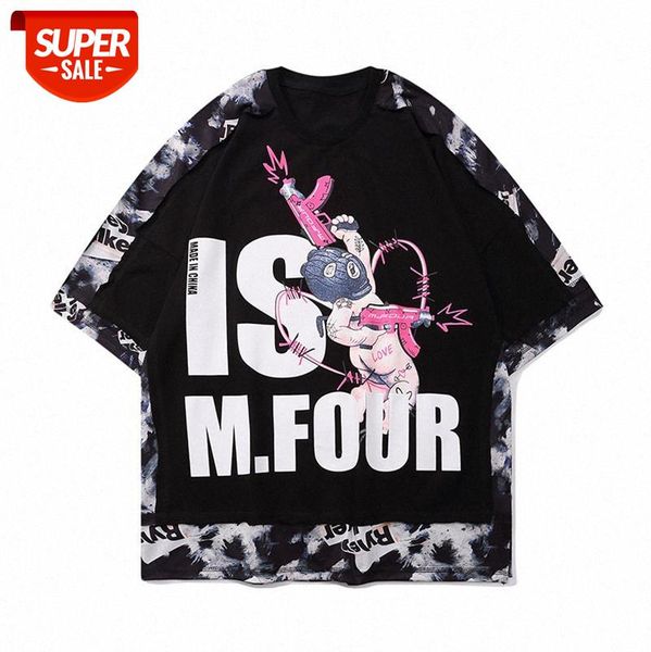 european and american high street tie-dye color matching printed t-shirt oversize cartoon letter printing short-sleeved tee men women #rw9d, White;black
european and american high street tie-dye color matching printed t-shirt oversize cartoon letter printing short-sleeved tee men women #rw9d, White;black