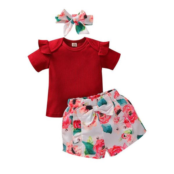 toddler sets frills short sleeves baby girls pit bar t-shirt +floral printed shorts+headbands outfits vetement fille kids suits clothing, White
toddler sets frills short sleeves baby girls pit bar t-shirt +floral printed shorts+headbands outfits vetement fille kids suits clothing, White