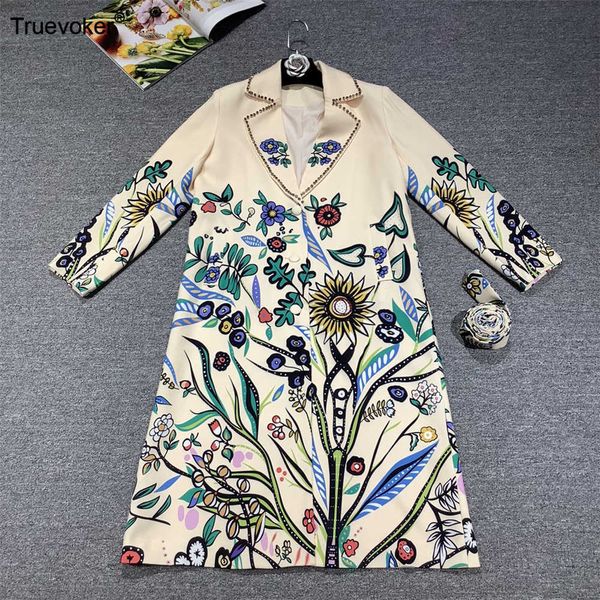 truevoker autumn runway fashion trench coat women's long sleeve diamond collar colorful floral print overcoat 210602, Tan;black
truevoker autumn runway fashion trench coat women's long sleeve diamond collar colorful floral print overcoat 210602, Tan;black