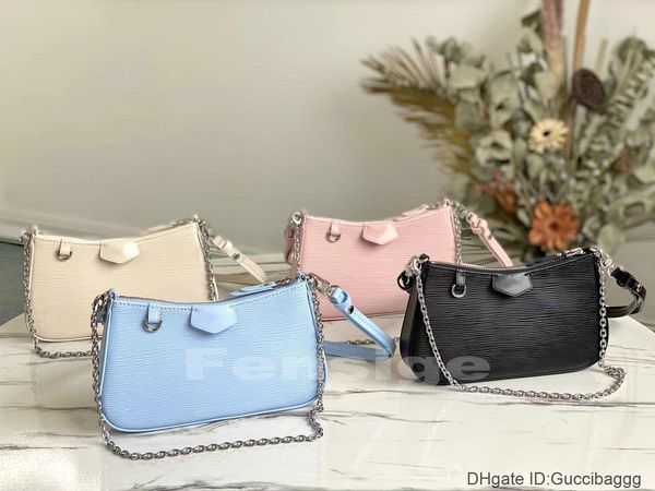 luxurys designers bags m80471 easy pouch on strap women shoulder underarm handbags purses water ripple embossed detachable silver chain
luxurys designers bags m80471 easy pouch on strap women shoulder underarm handbags purses water ripple embossed detachable silver chain