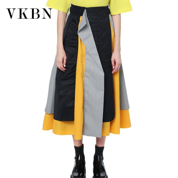 vkbn autumn winter skirts for women ruffles patchwork yellow green casual korean fashion clothing 210507, Black
vkbn autumn winter skirts for women ruffles patchwork yellow green casual korean fashion clothing 210507, Black