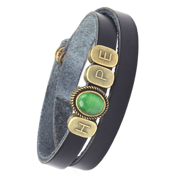 leather bracelet engraved hope braided letter green opal exquisite inspiring words bracelets jewelry gifts, Golden;silver
leather bracelet engraved hope braided letter green opal exquisite inspiring words bracelets jewelry gifts, Golden;silver