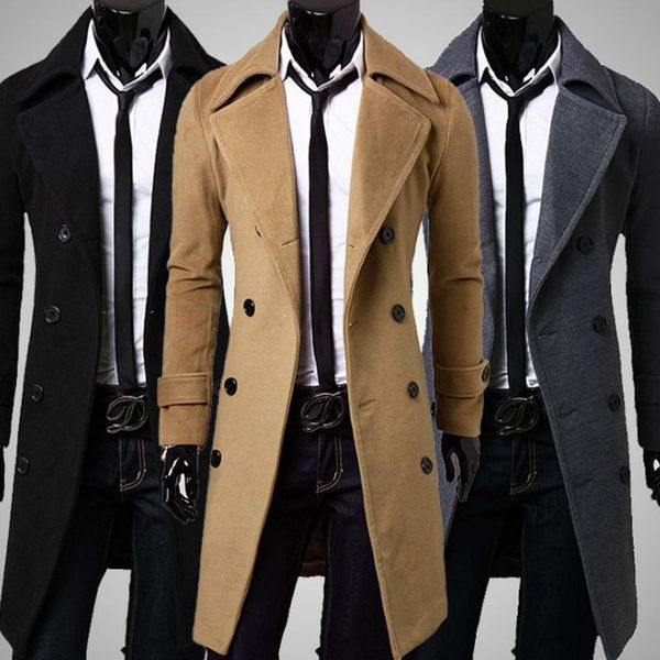 men's trench coats trenchcoat men autumn and winter long double-breasted coat woolen slim fit lugentolo, Tan;black
men's trench coats trenchcoat men autumn and winter long double-breasted coat woolen slim fit lugentolo, Tan;black