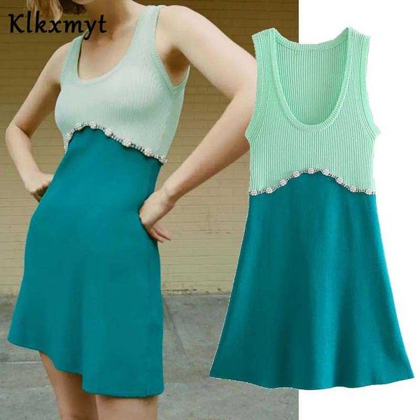 klkxmyt za summer dress women elegant sleeveless contrasting color jewellery knited female vestidos chic midi es 210527, Black;gray
klkxmyt za summer dress women elegant sleeveless contrasting color jewellery knited female vestidos chic midi es 210527, Black;gray