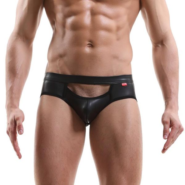 underpants men's pouch lingerie imitation lacquer leather chain pants underwear men gay briefs, Black;white
underpants men's pouch lingerie imitation lacquer leather chain pants underwear men gay briefs, Black;white