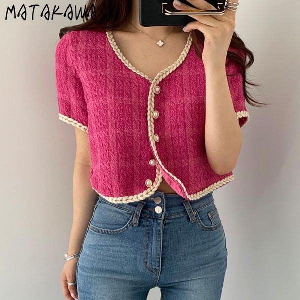 women's jackets matakawa three buckle loose wild short jacket women korean chic summer rose red v-neck cropped, Black;brown
women's jackets matakawa three buckle loose wild short jacket women korean chic summer rose red v-neck cropped, Black;brown