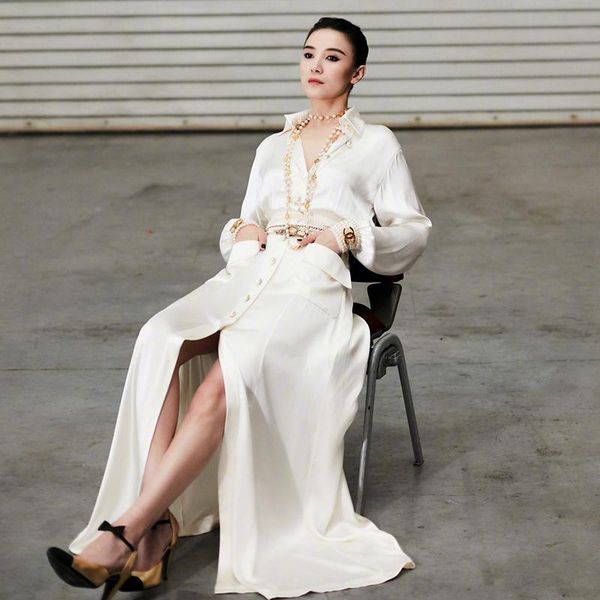 casual dresses long dress runway 2021 spring women's fashion elegant single breasted split ends party white shirt, Black;gray
casual dresses long dress runway 2021 spring women's fashion elegant single breasted split ends party white shirt, Black;gray