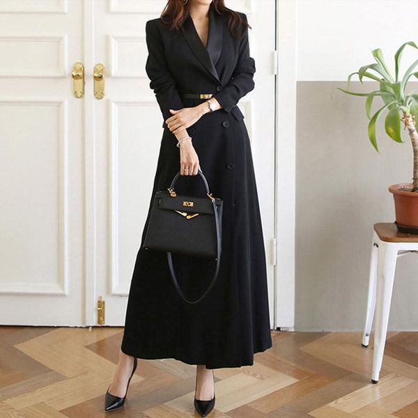 casual dresses double-breasted women long dress spring autumn notched collar sleeve belt elegant office ol, Black;gray
casual dresses double-breasted women long dress spring autumn notched collar sleeve belt elegant office ol, Black;gray