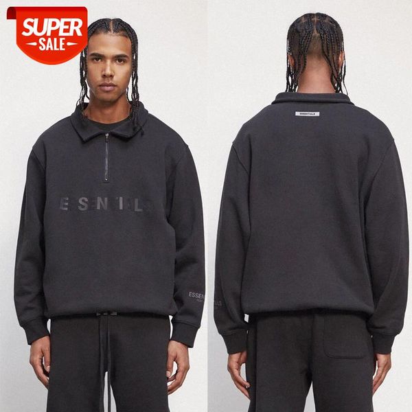 fog fear of god double line eentials letter half-zipper collar loose plus fleece sweatshirt #h055, Black
fog fear of god double line eentials letter half-zipper collar loose plus fleece sweatshirt #h055, Black