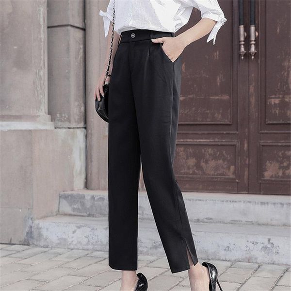 women's pants & capris hzirip 2021 solid brief fashion women straight loose trousers summer high waist plus size fresh casual ankle len, Black;white
women's pants & capris hzirip 2021 solid brief fashion women straight loose trousers summer high waist plus size fresh casual ankle len, Black;white