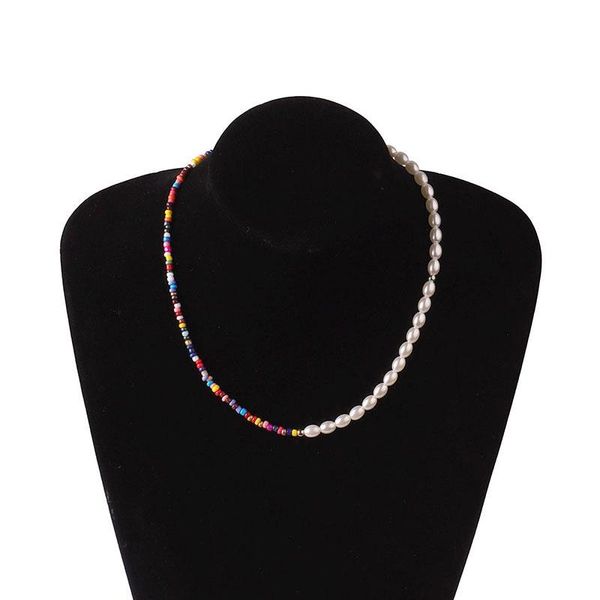 chokers colorful rice beads imitation pearls necklace for women gold silver color fish line necklaces female 2021 fashion jewelry, Golden;silver
chokers colorful rice beads imitation pearls necklace for women gold silver color fish line necklaces female 2021 fashion jewelry, Golden;silver