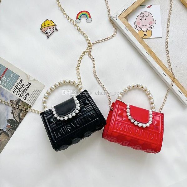 children designer handbags sweet girls pearl letter chain one shoulder bags purse kids mini wallet fashion princess messenger bag f350, Black
children designer handbags sweet girls pearl letter chain one shoulder bags purse kids mini wallet fashion princess messenger bag f350, Black