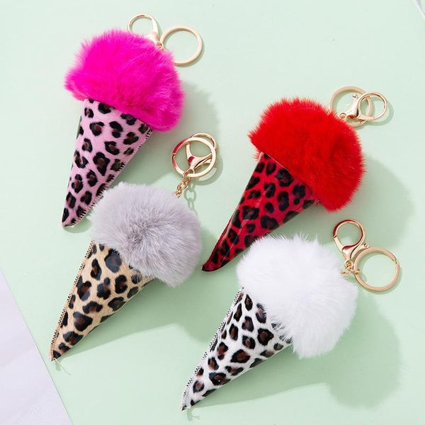fluffy pompom ice cream key rings jewelry cartoon plush pendant leopard cone keychains for women bag car keyfobs accessories, Silver
fluffy pompom ice cream key rings jewelry cartoon plush pendant leopard cone keychains for women bag car keyfobs accessories, Silver