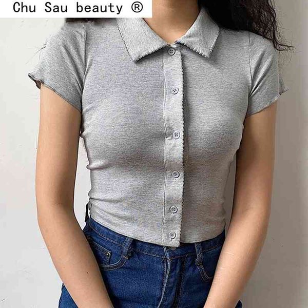 fashion harajuku wave line lapel women t-shirt gothic gray vintage center buttons tshirt turn down collar cropped tee 210508, White
fashion harajuku wave line lapel women t-shirt gothic gray vintage center buttons tshirt turn down collar cropped tee 210508, White