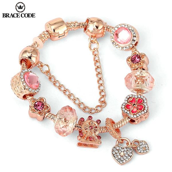 charm bracelets 2021 rose gold women bracelet with pink heart-shaped pendant, fine gifts, Golden;silver
charm bracelets 2021 rose gold women bracelet with pink heart-shaped pendant, fine gifts, Golden;silver